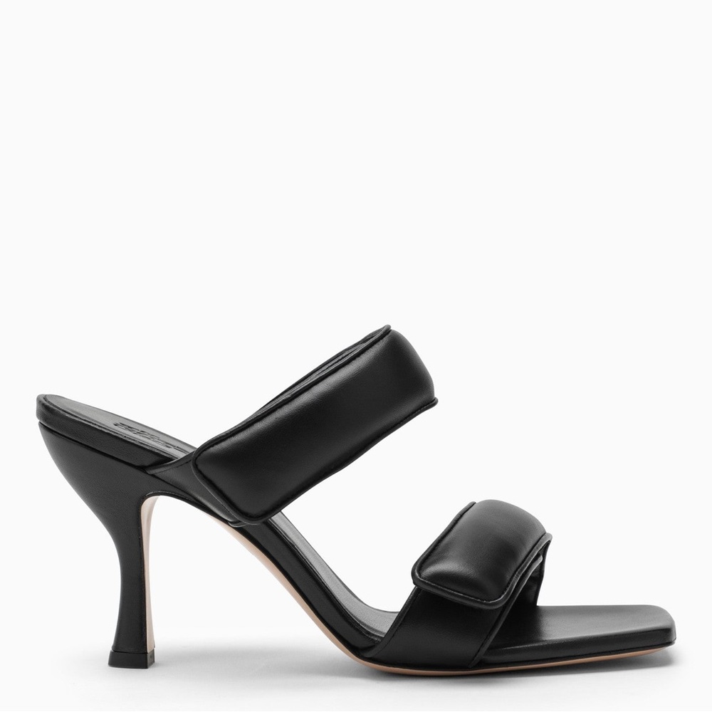 GIA BORGHINI PERNILLE TEISBAEK NEW PERNI LEATHER DOUBLE STRAP HEEL